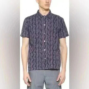 Marc By Marc Jacobs Mens Electric Ikat Short Sleeve Button Shirt